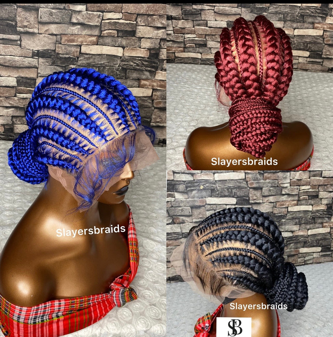 Cornrow Braid Wig – Glueless, Natural Scalp, Easy Install, -Kamelar