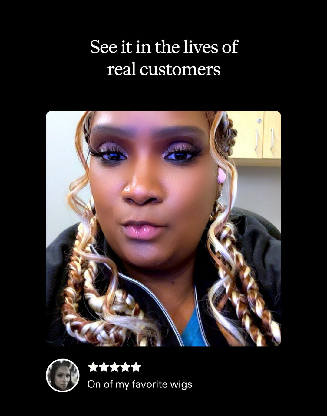 Tightly Braided Cornrow French curl wig -Olaide