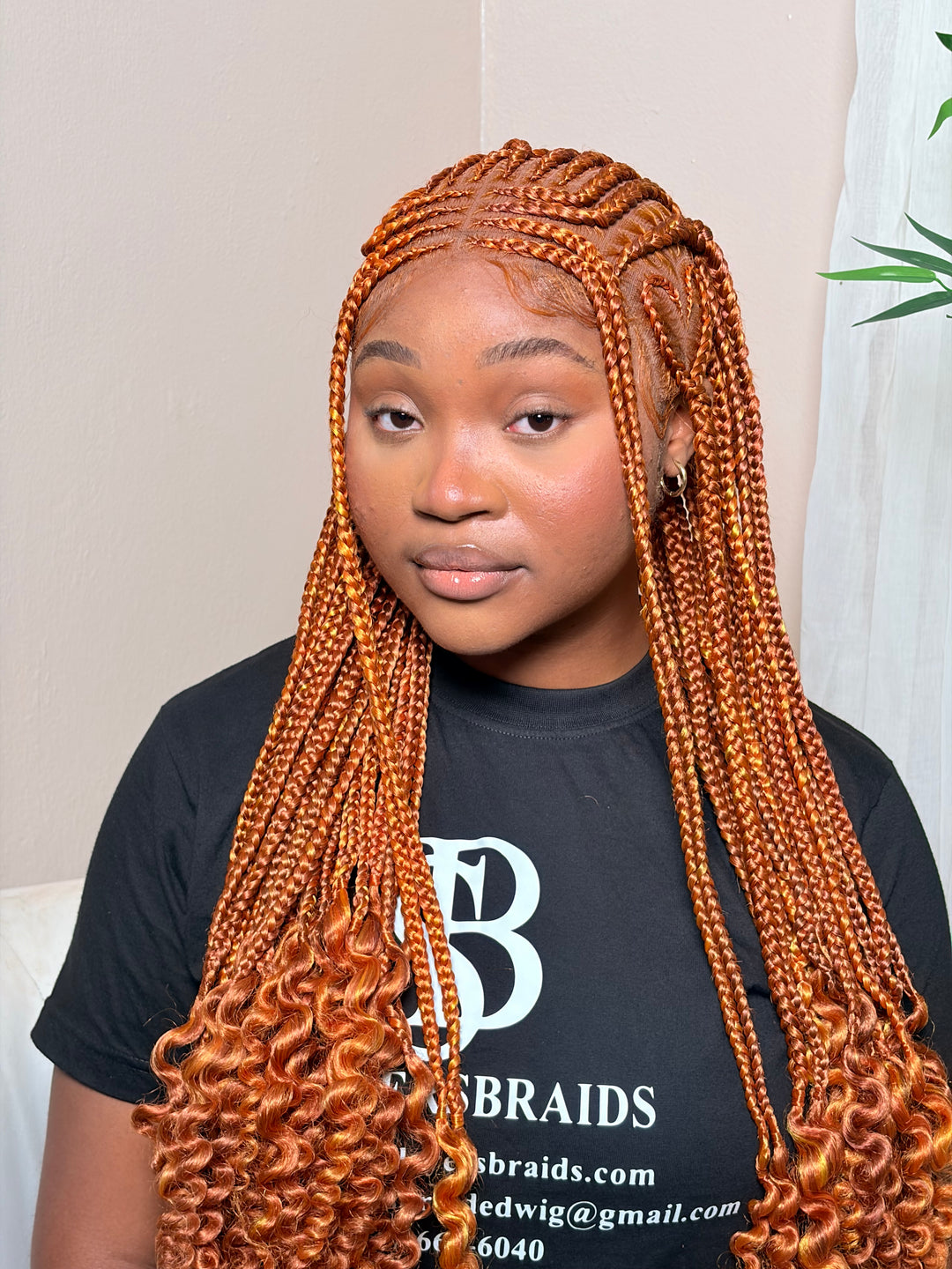 “Glueless Ginger wig for Black Women -Oroma