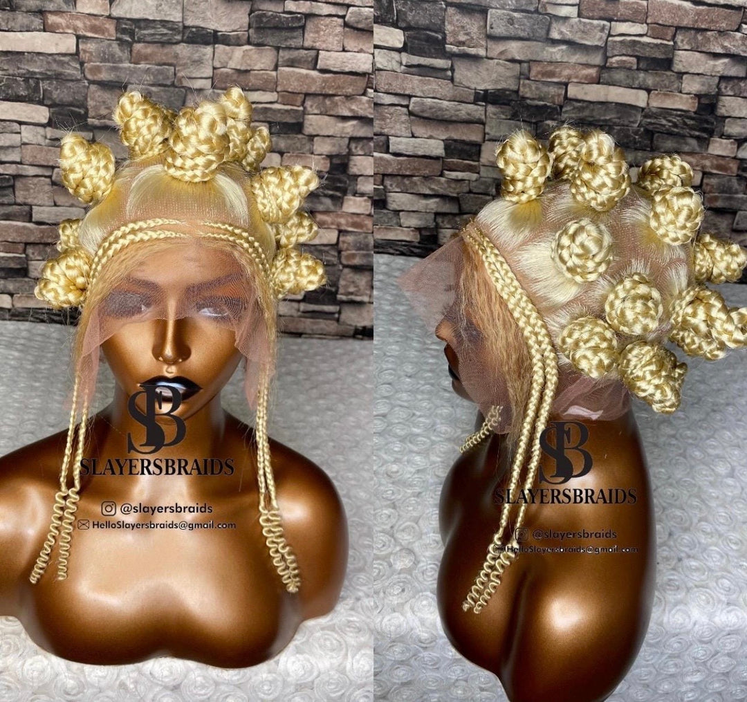 Bantu Knot Wig Premium quality Natural install Hair -Jossy