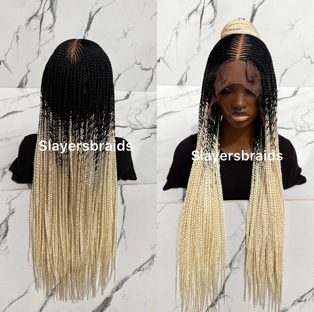 Realistic Braided Lace Wig Pre-Plucked Hairline Wig -Vee