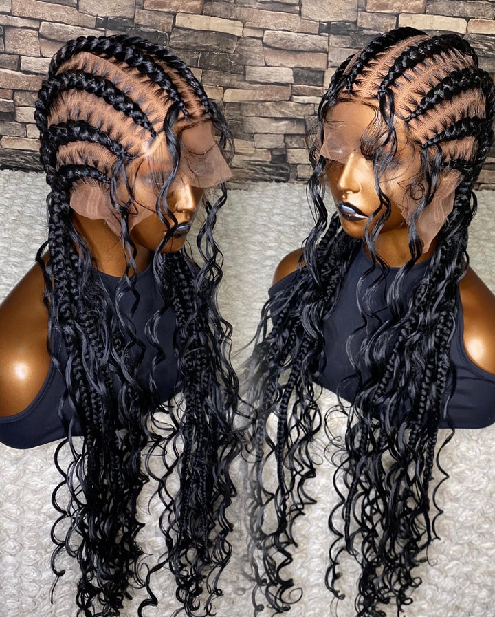 Luxury braided wig, Glueless install ready to ship Uk/USA -Fina Unit