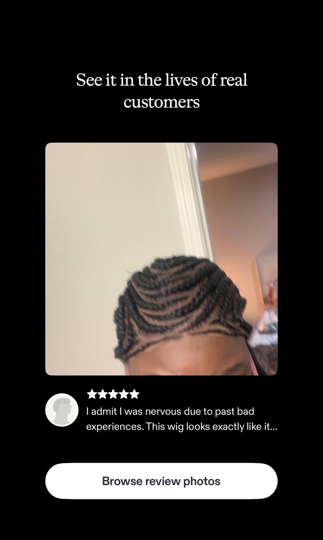 Straight All back Custom Braided Wig for Black Women -Sandra Unit