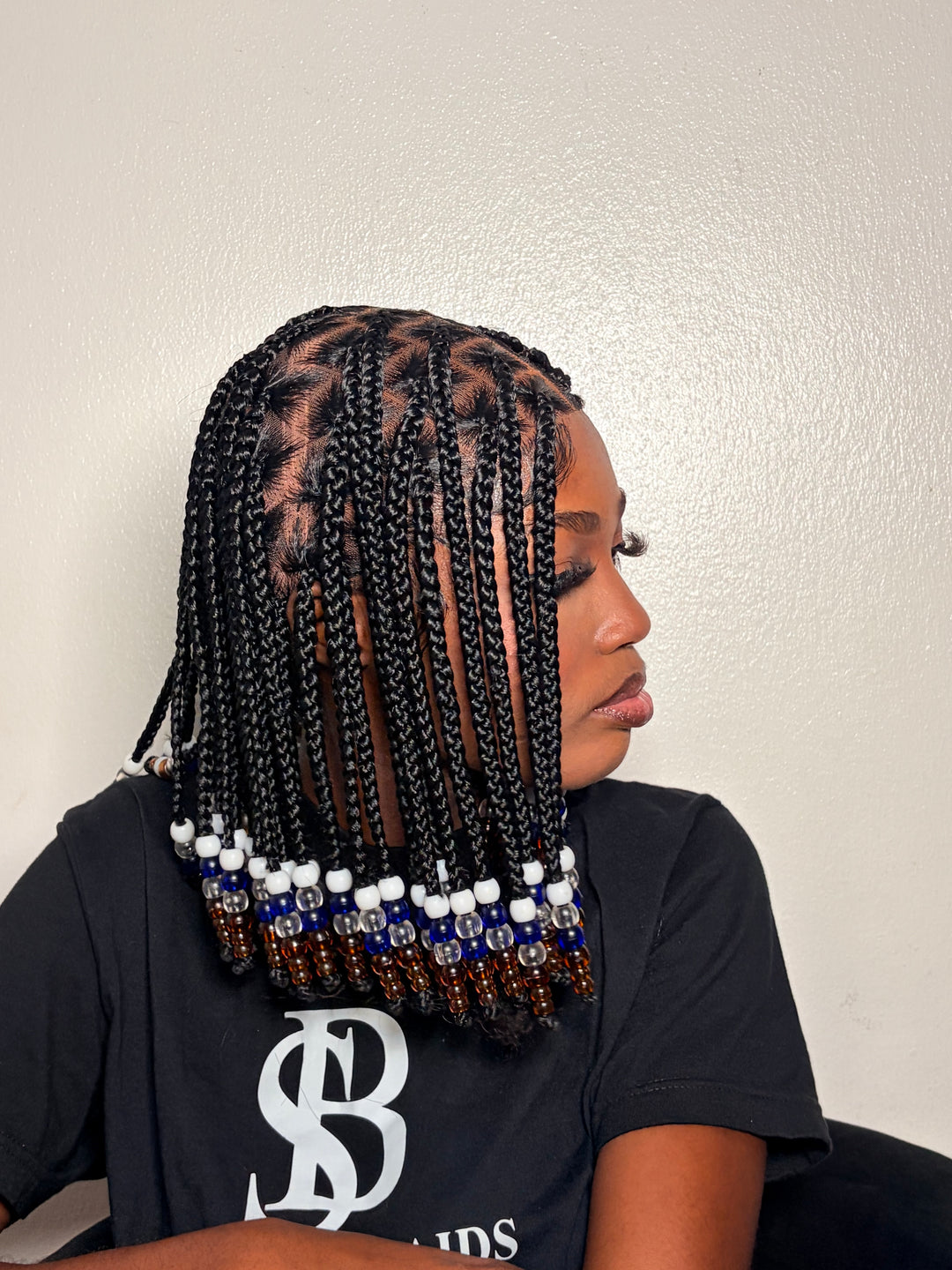 Tightly Braided Glueless Bead Wig For Everyday,Fast Ship-Nola