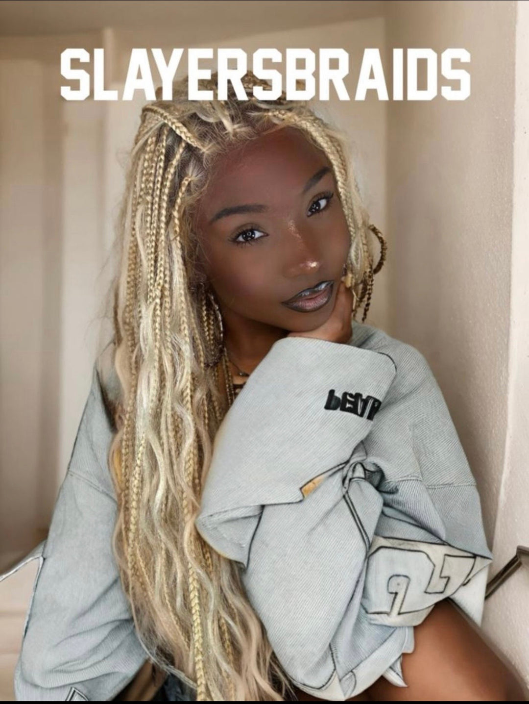 Blonde Braided Wig Boho Braids -Diana 