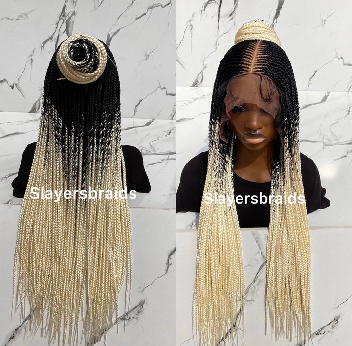 Realistic Braided Lace Wig Pre-Plucked Hairline Wig -Vee