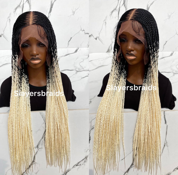 Realistic Braided Lace Wig Pre-Plucked Hairline Wig -Vee