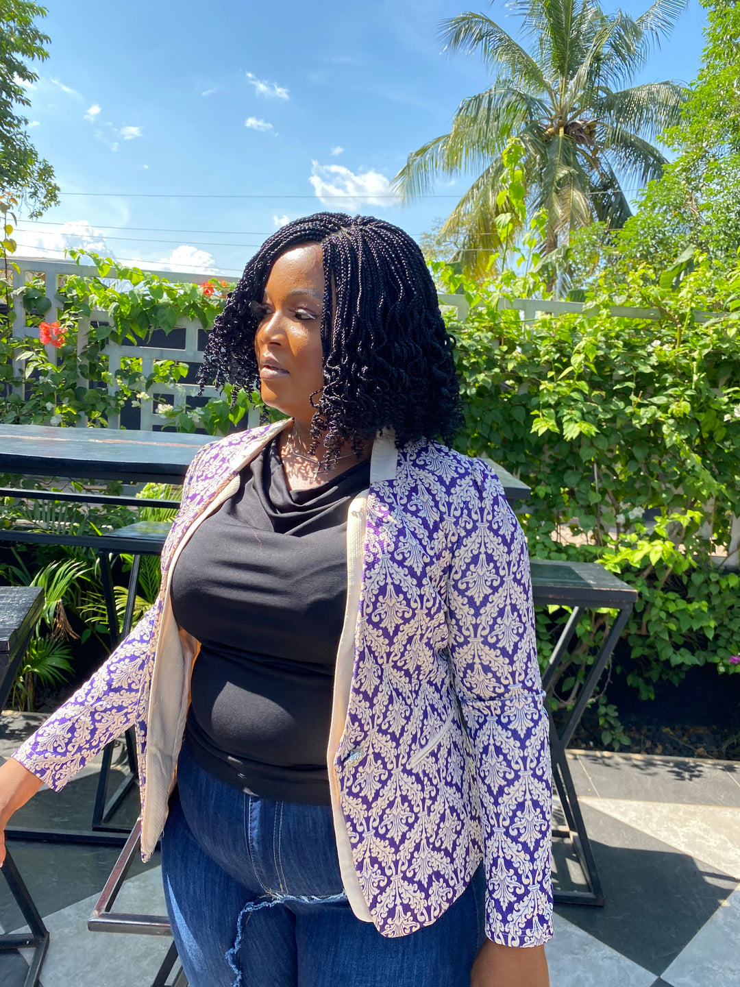 FastShip Boxbraid CurlyWigProtective Style For Black Women. -Edwina