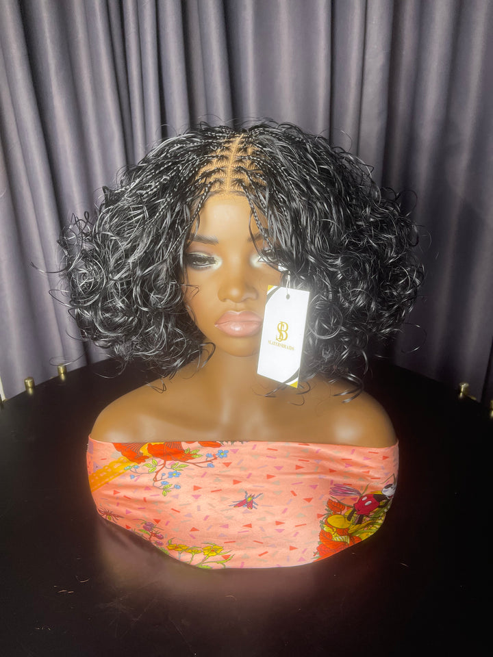 Lightweight French Curl Bob Wig -Tushe unit 1b