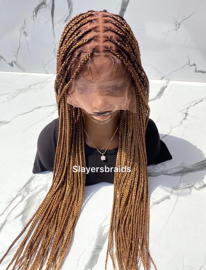 28"Knotless Mixed Blonde Braids -Verena