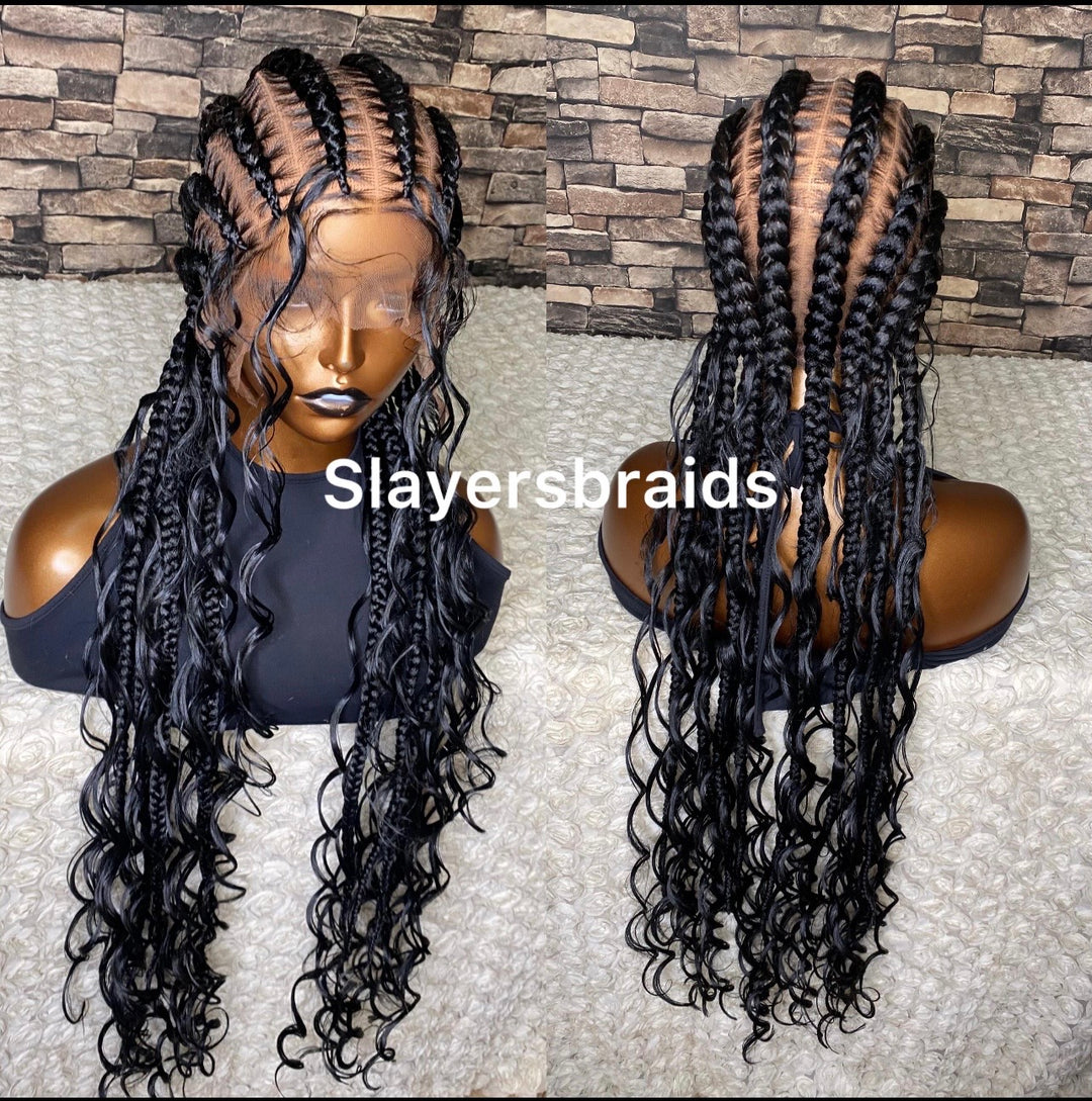 Luxury braided wig, Glueless install ready to ship Uk/USA -Fina Unit