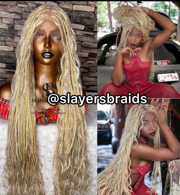 Blonde Braided Wig Boho Braids -Diana 
