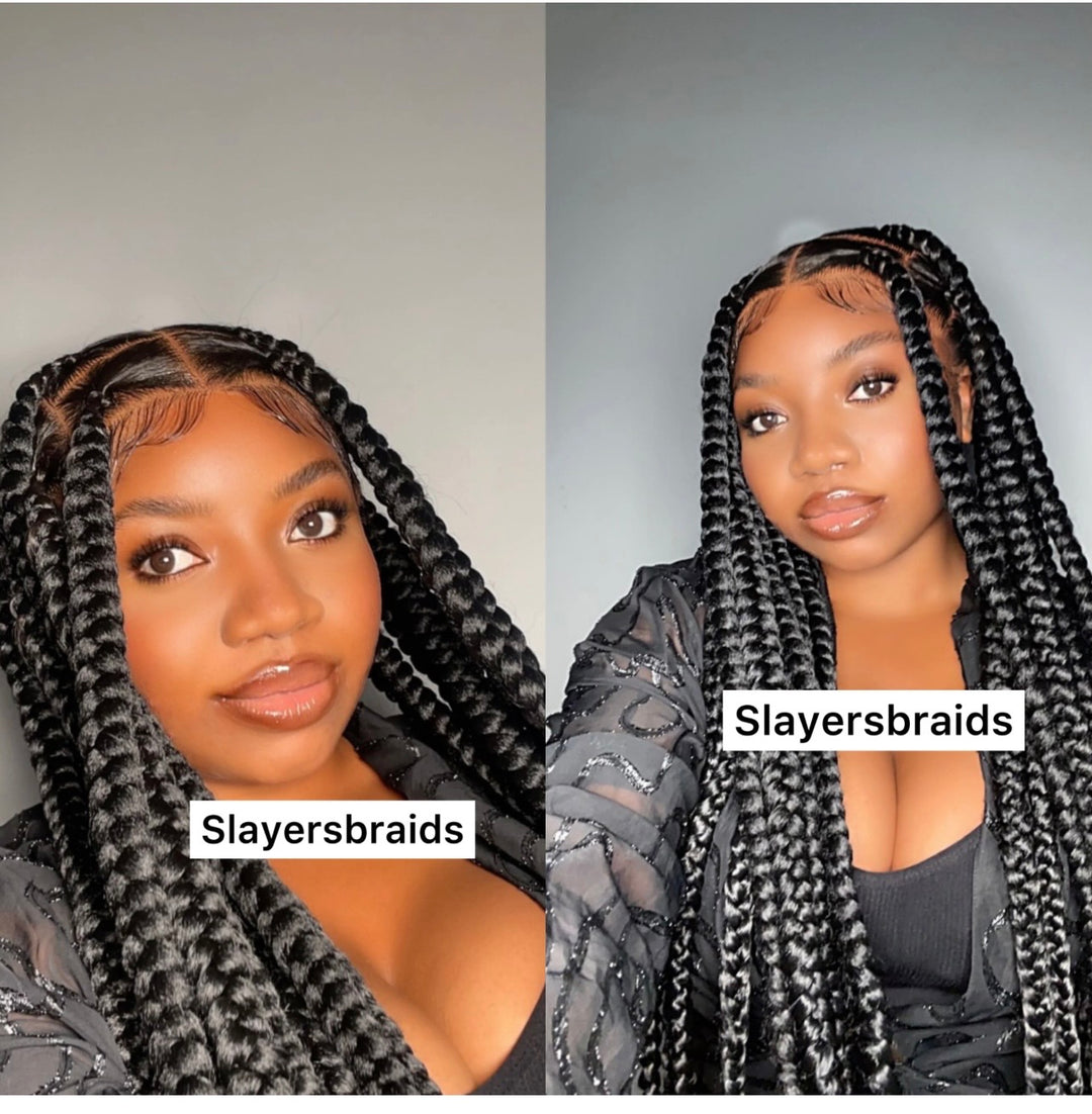 Luxury Jumbo Knotless braided Wig lightweight -Charlene