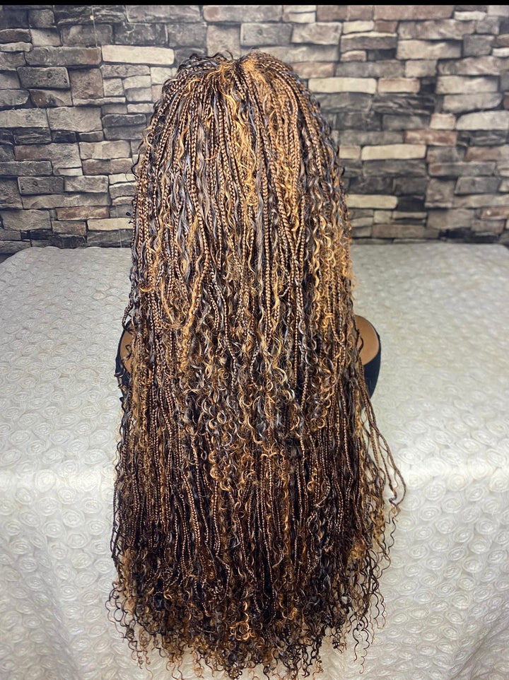 Honey /Caramel Highlight Synthetic Braids -Parshey Unit
