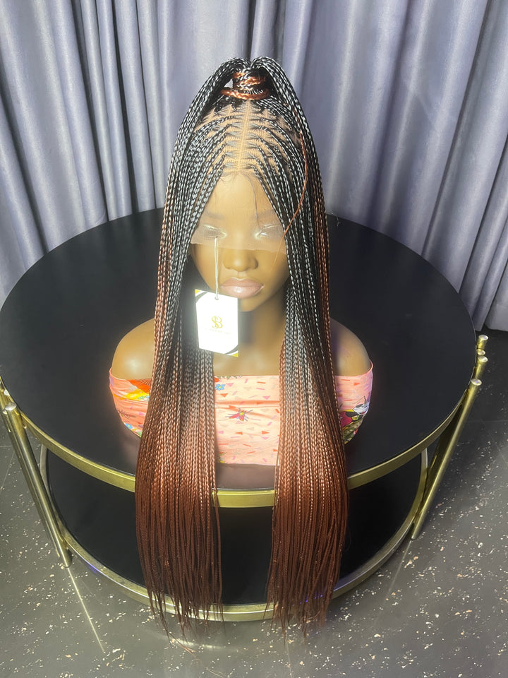 Full lace braided wigs for black women -Bora 