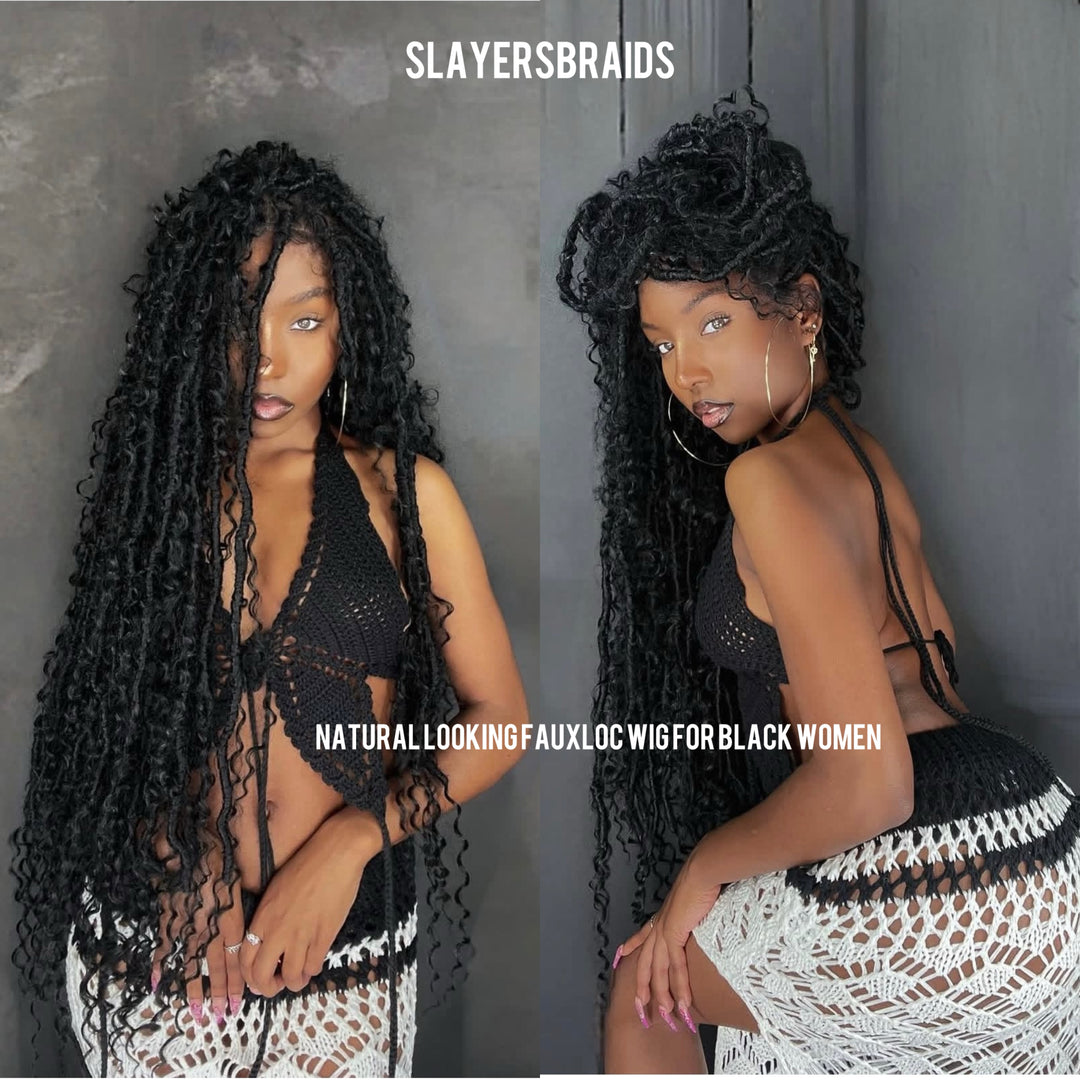 Faux Locs for black women Distressed BohoLocs -Ariel Unit