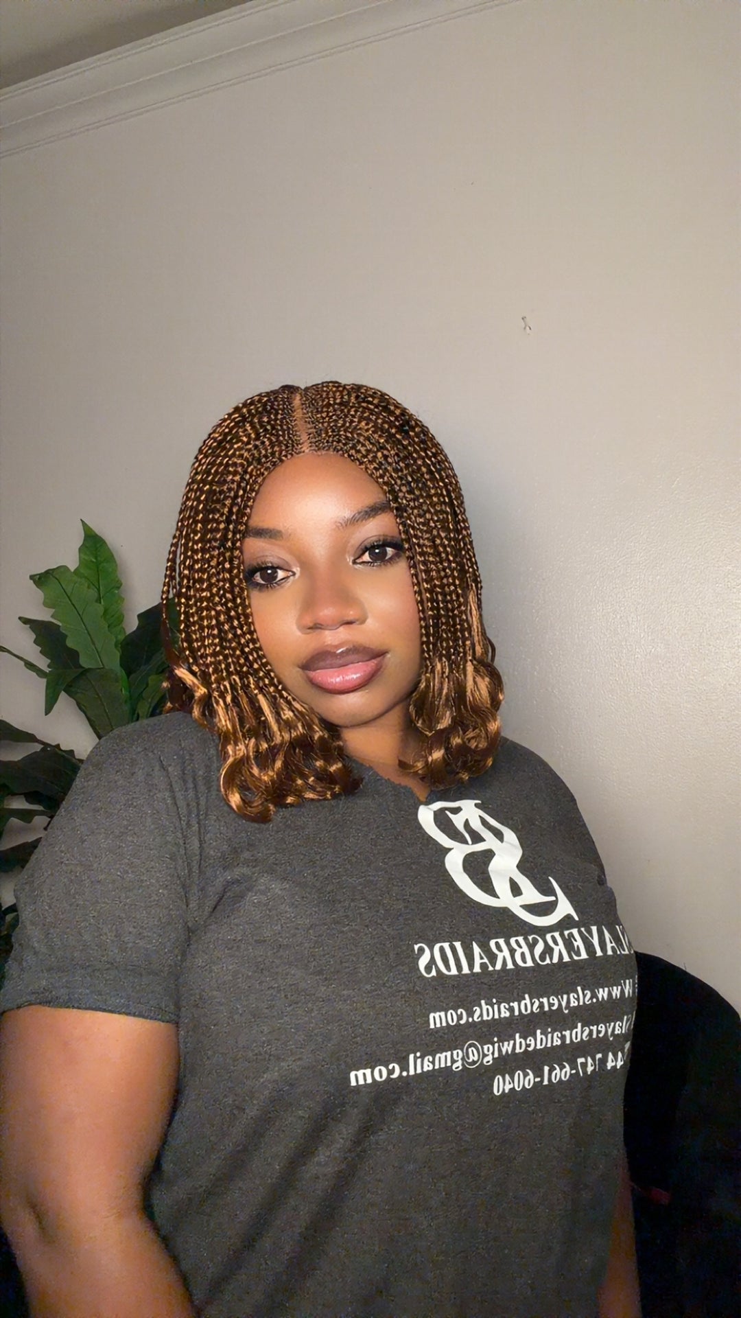 Ready to ship Cornrows braided wig -Dami