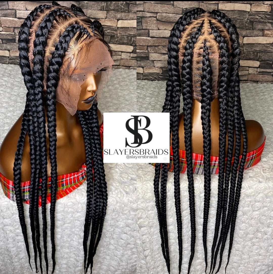 Pop Smoke Braided Lace Wig – Easy Install, Long Lasting,- Vicki