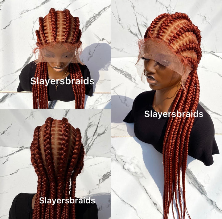 Boxbraid Cornrow Braided Wig -Sasha
