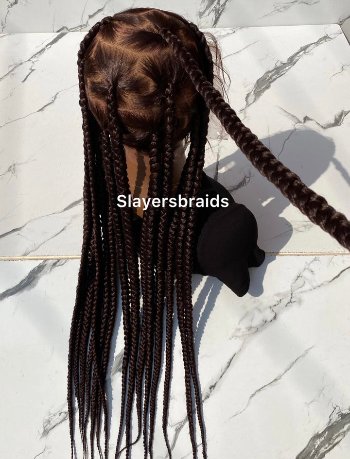 Full Lace Knotless Protective Wig for Black -Queen