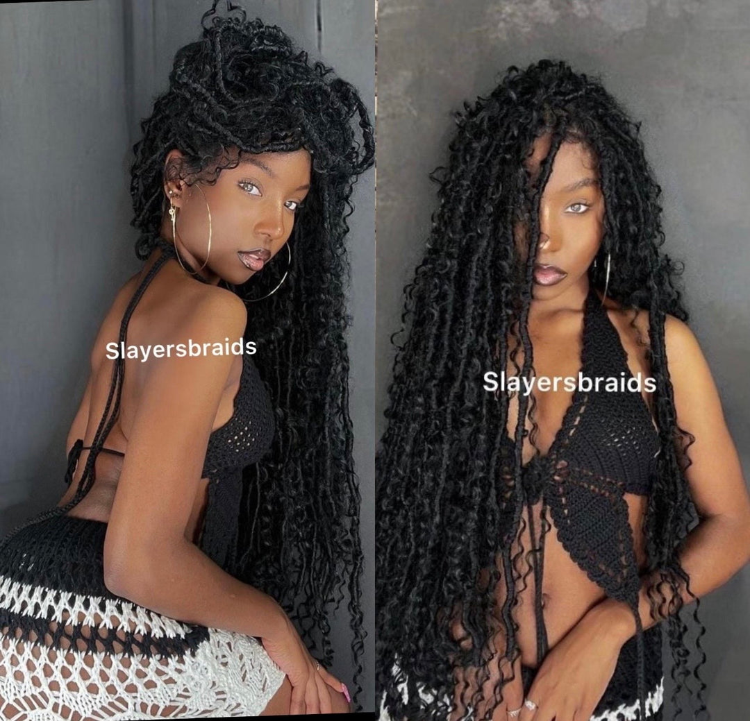 Faux Locs for black women Distressed BohoLocs -Ariel Unit