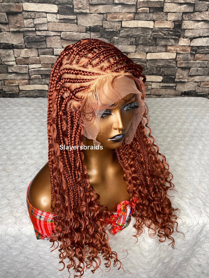 fulani boho braids Glueless Cornrow Wig -Jamila