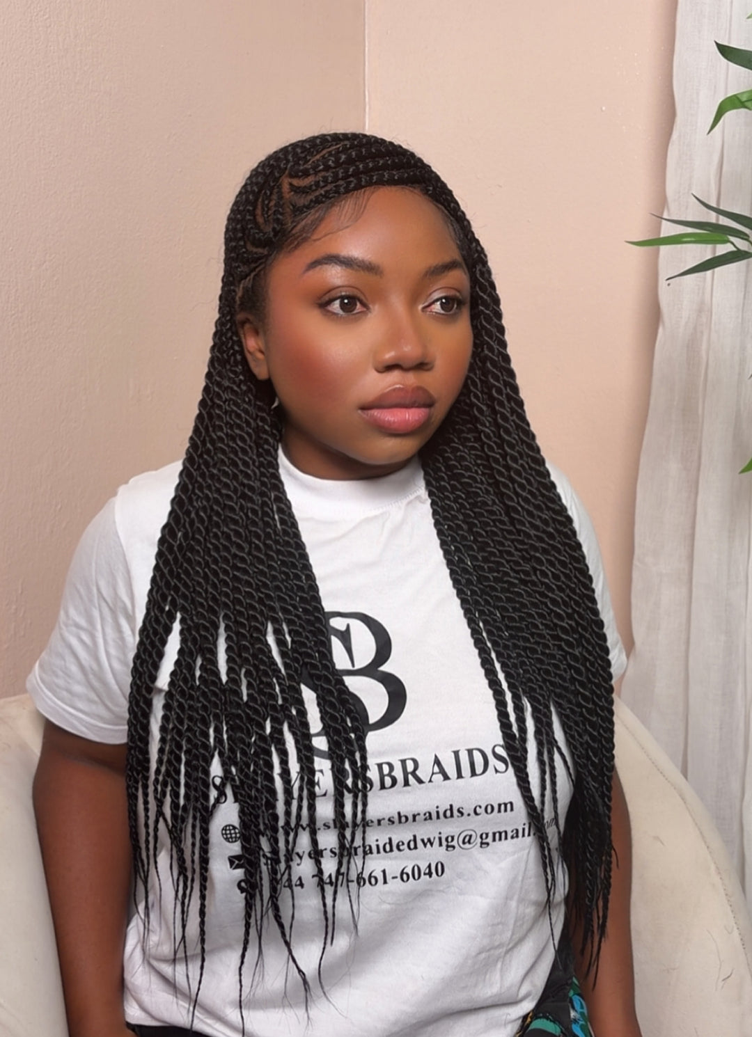 Luxury Cornrow Wig for Black People -Angela