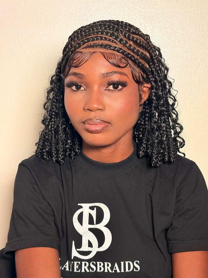 Hybrid Glueless Braid Wig Fast Ship Hair-Glenda