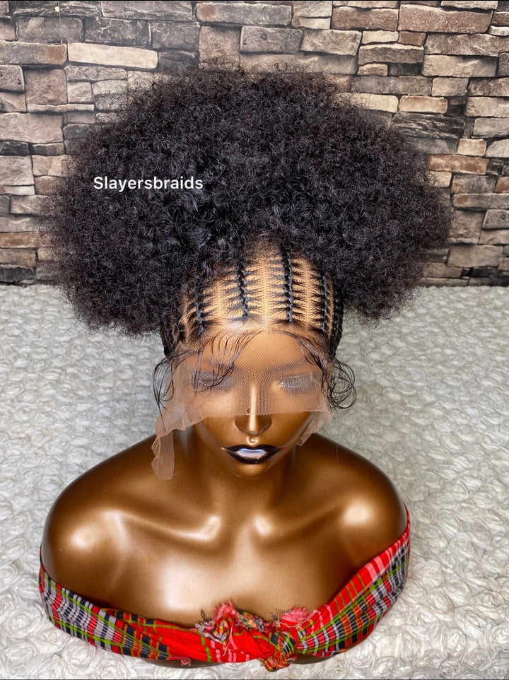 Human hair, protective style Afro Natural Wig -Dyah unit