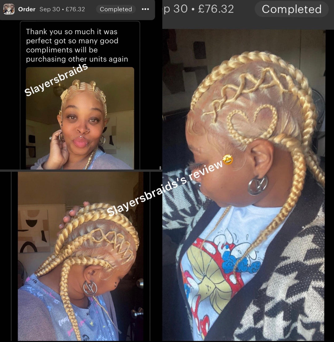 Crisscross Stitch Braided Wig: Full Lace Braids -Lola