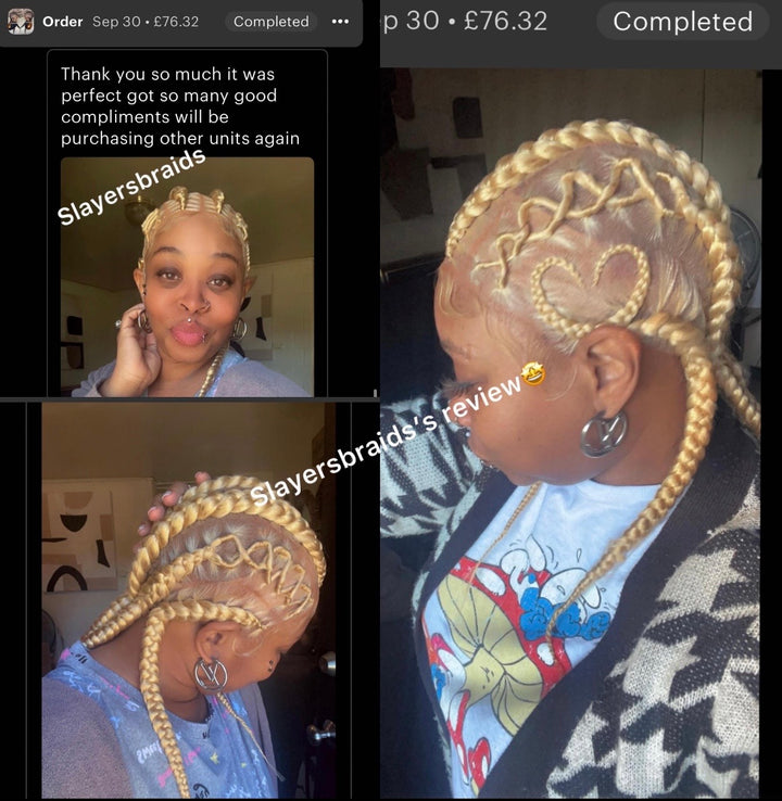 Crisscross Stitch Braided Wig: Full Lace Braids -Lola