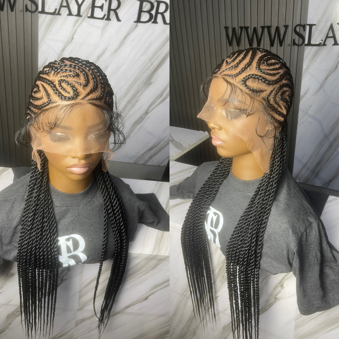 Bestseller Fulani Cornrow protectivestyle Wig -Zuri