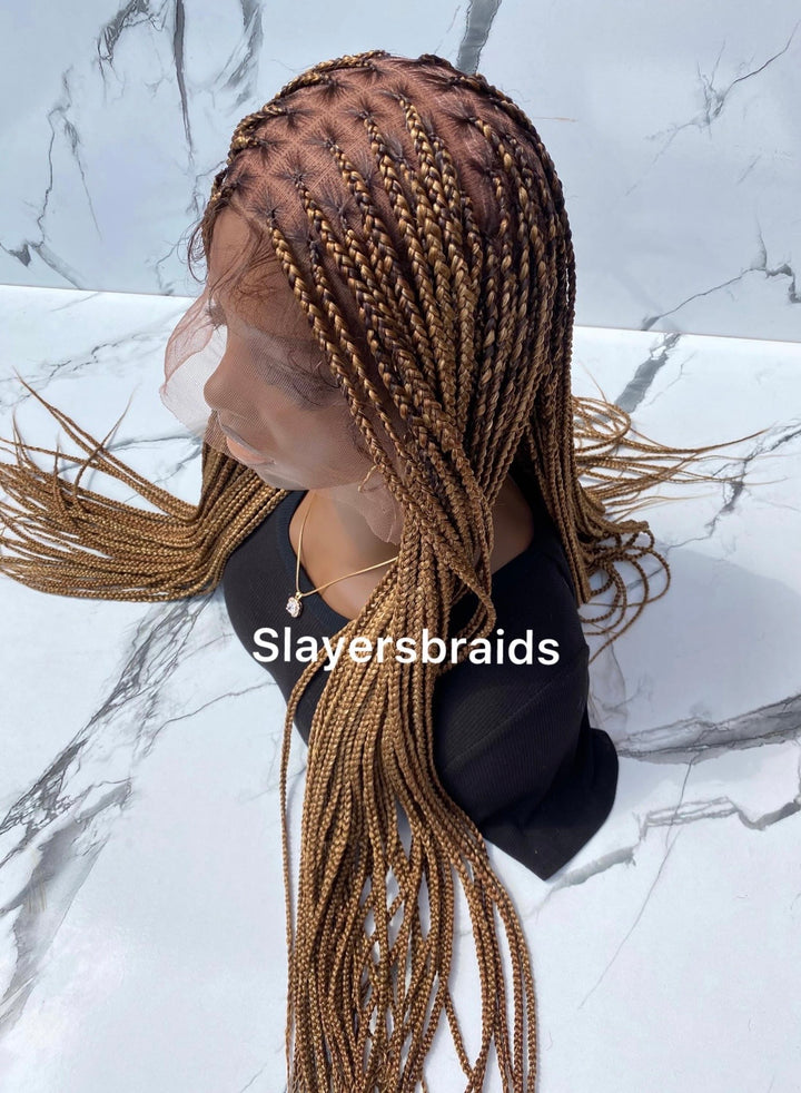 28"Knotless Mixed Blonde Braids -Verena