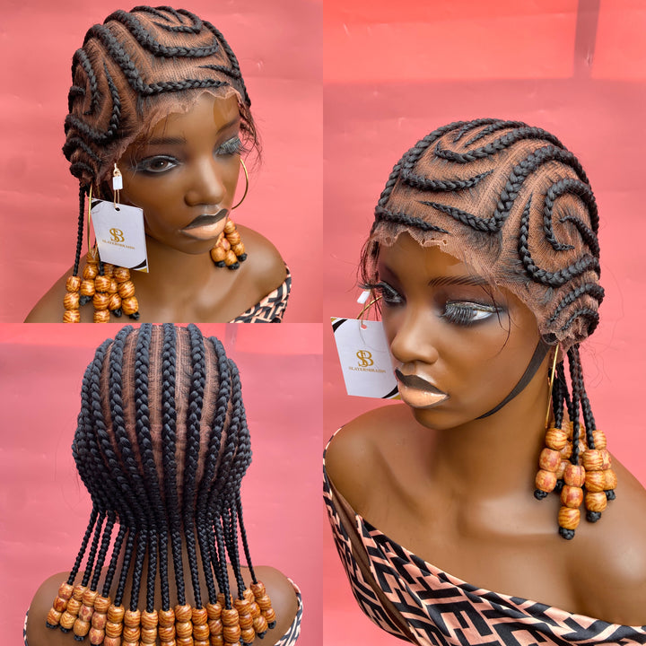 Fulani Tribal Bob Cornrows Wigs -Keys