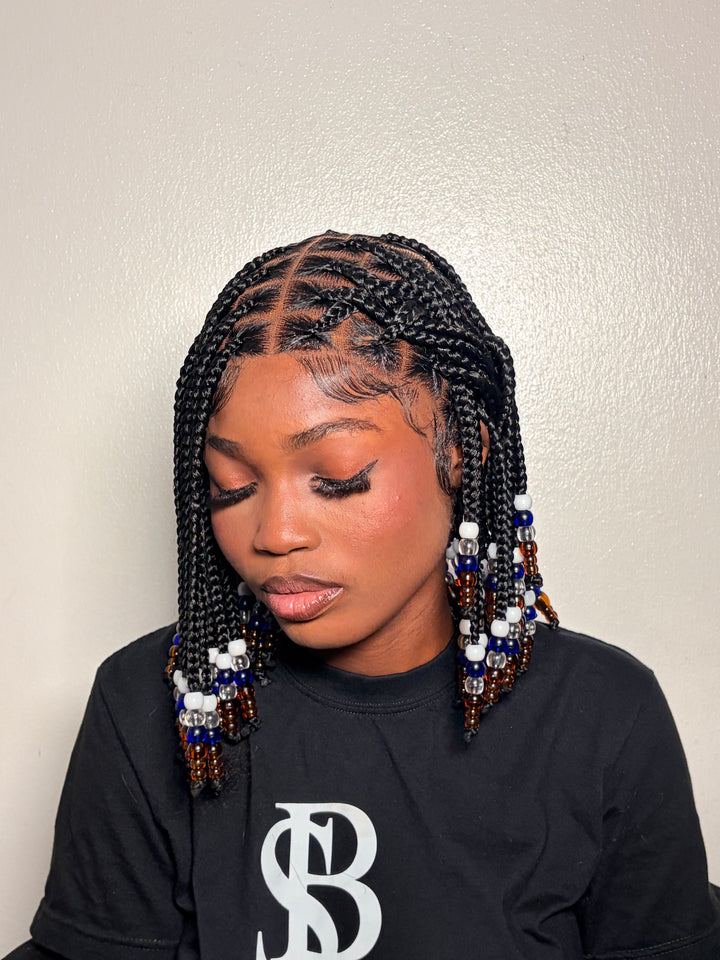 Tightly Braided Glueless Bead Wig For Everyday,Fast Ship-Nola