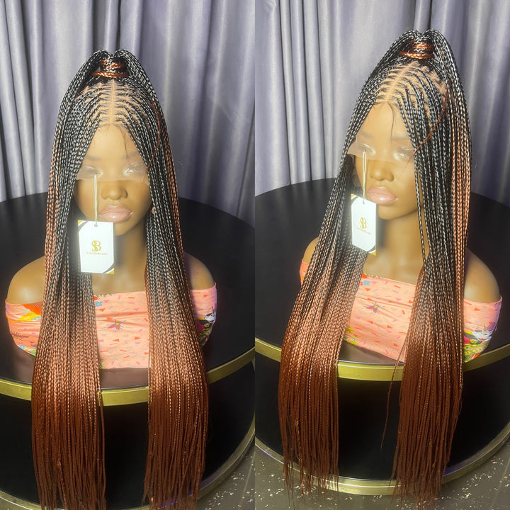 Full lace braided wigs for black women -Bora 