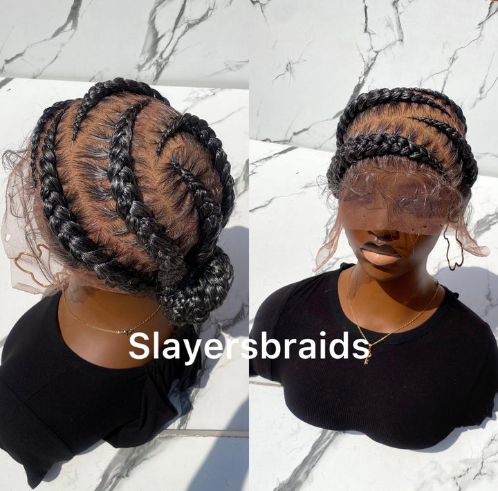 cornrows stitch braids wig for black women -Amaka