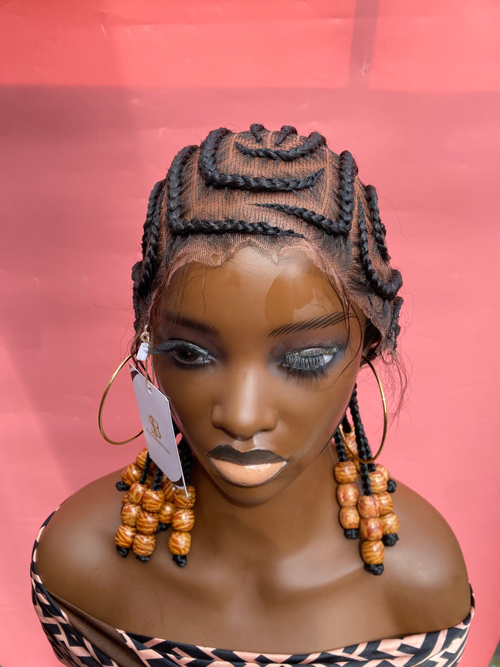 Fulani Tribal Bob Cornrows Wigs -Keys