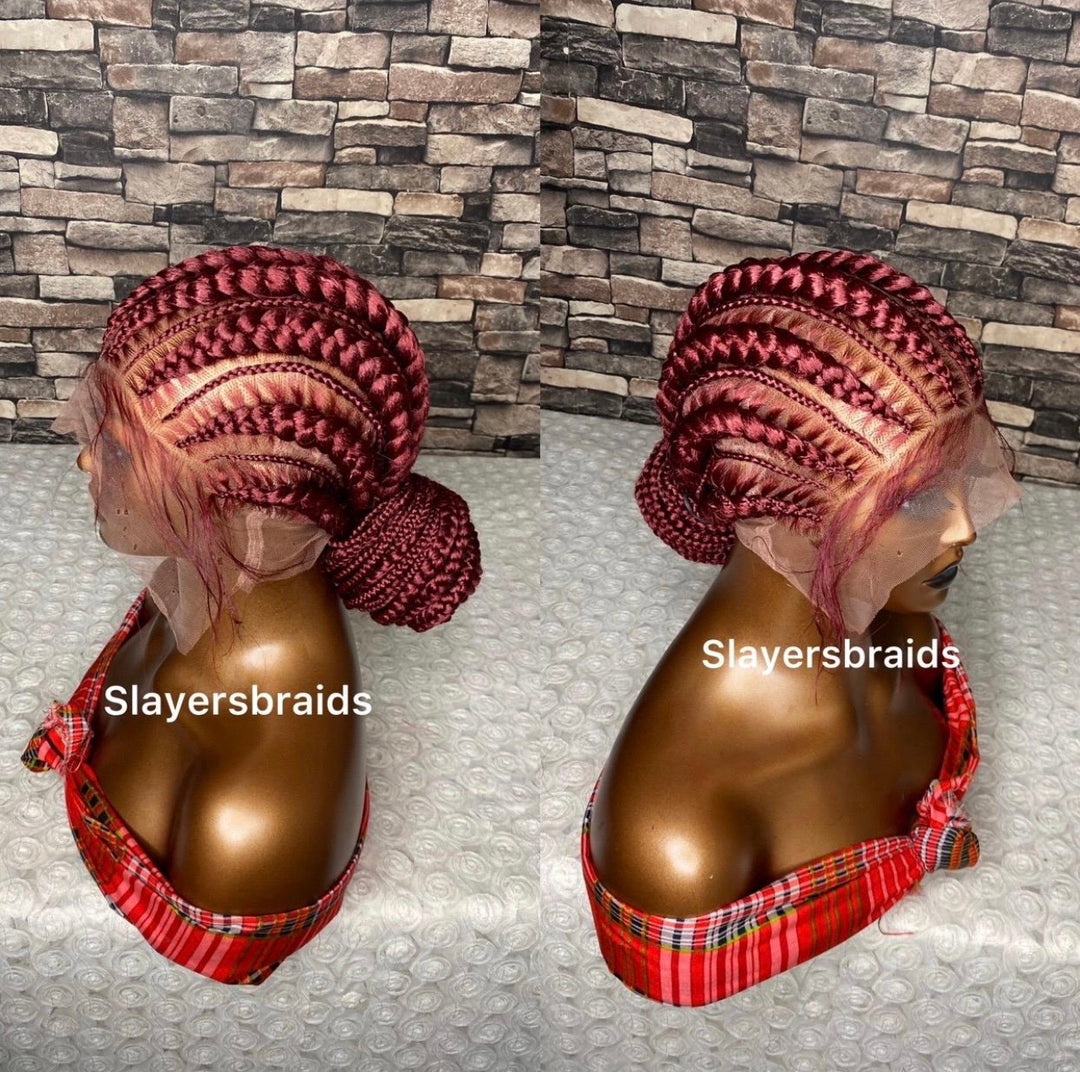 Cornrow Braid Wig – Glueless, Natural Scalp, Easy Install, -Kamelar