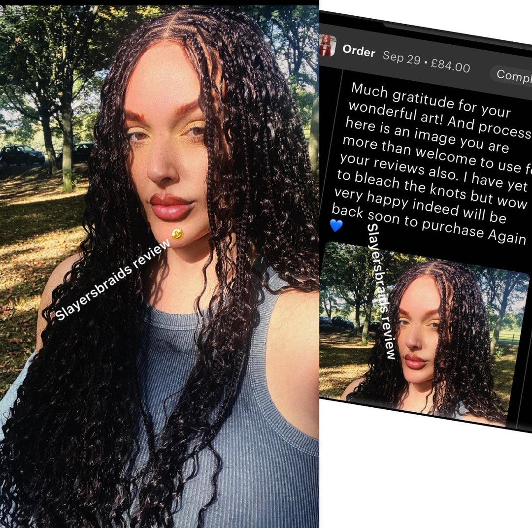 Boho Knotless Braids wigs for black women hairstyles -Diana