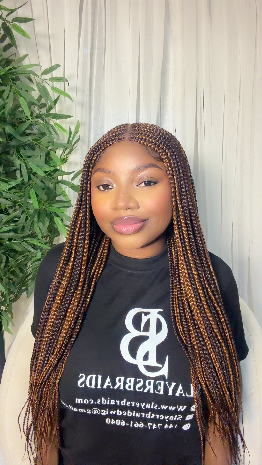 High-End Braided Wig for Black Women Cornrow Braids Wig -Allen