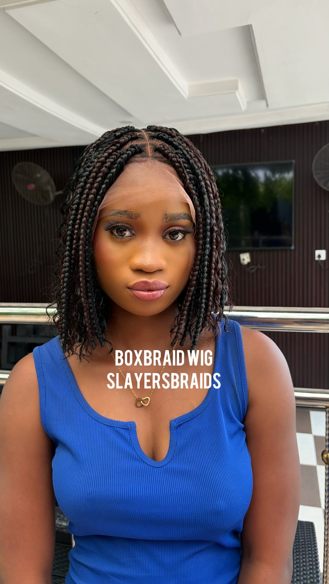 Goddess Bob Wig | Easy Install Boxbraid Curly Boho -Anjorin