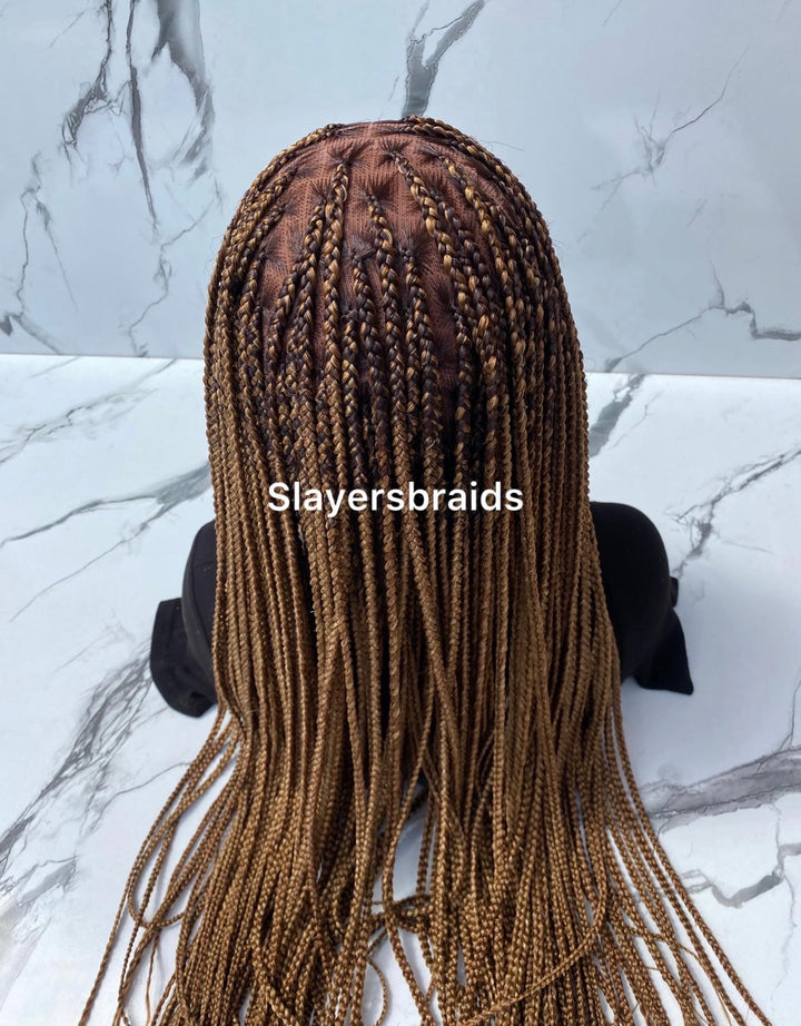 28"Knotless Mixed Blonde Braids -Verena