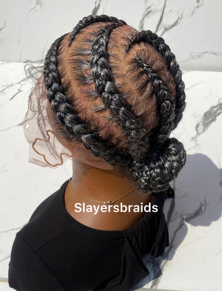 cornrows stitch braids wig for black women -Amaka