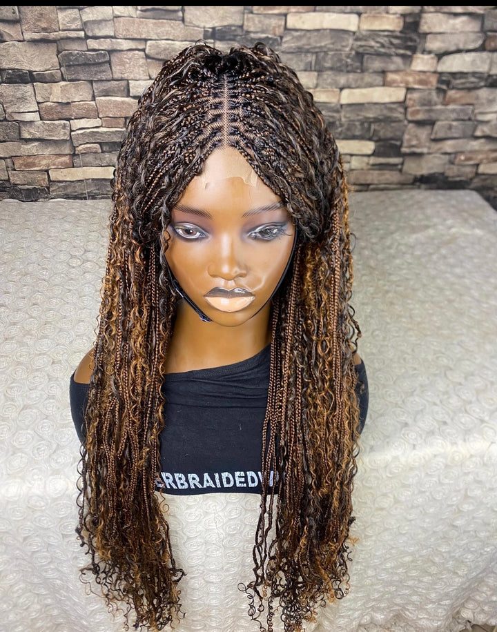 Honey /Caramel Highlight Synthetic Braids -Parshey Unit
