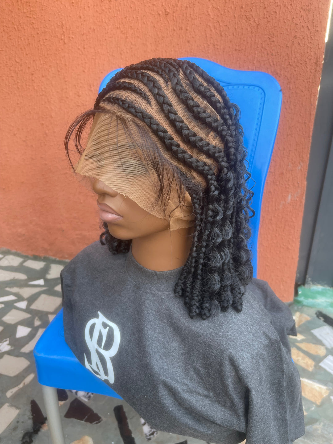 Hybrid Glueless Braid Wig Fast Ship Hair-Glenda