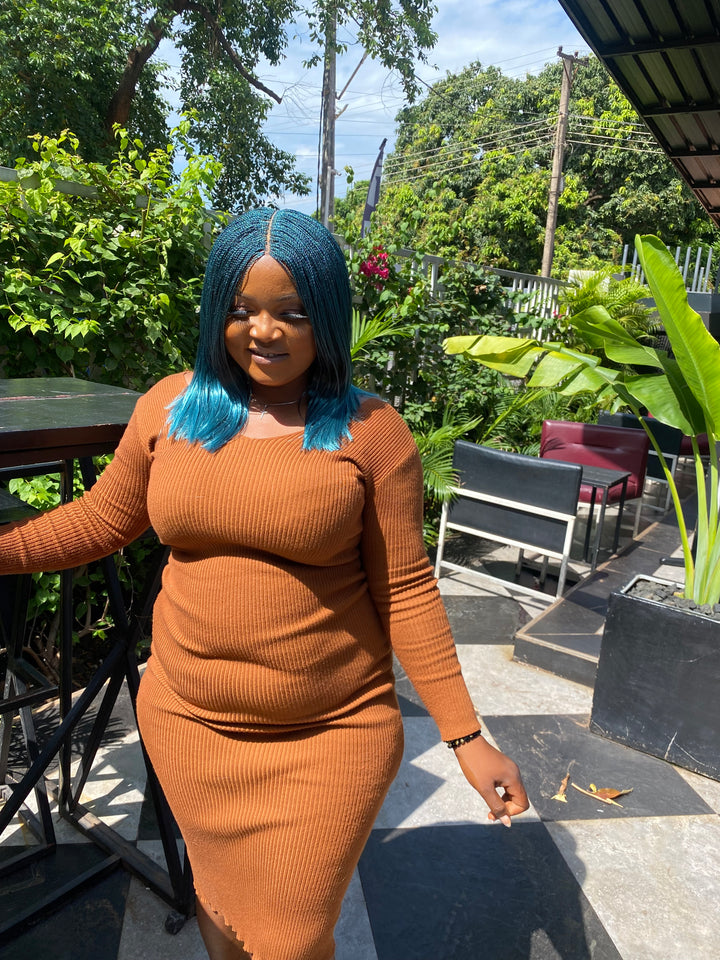 Fast Ship Micro Braids Lace Wig|Easy install hair- Bob Nano unit Teal