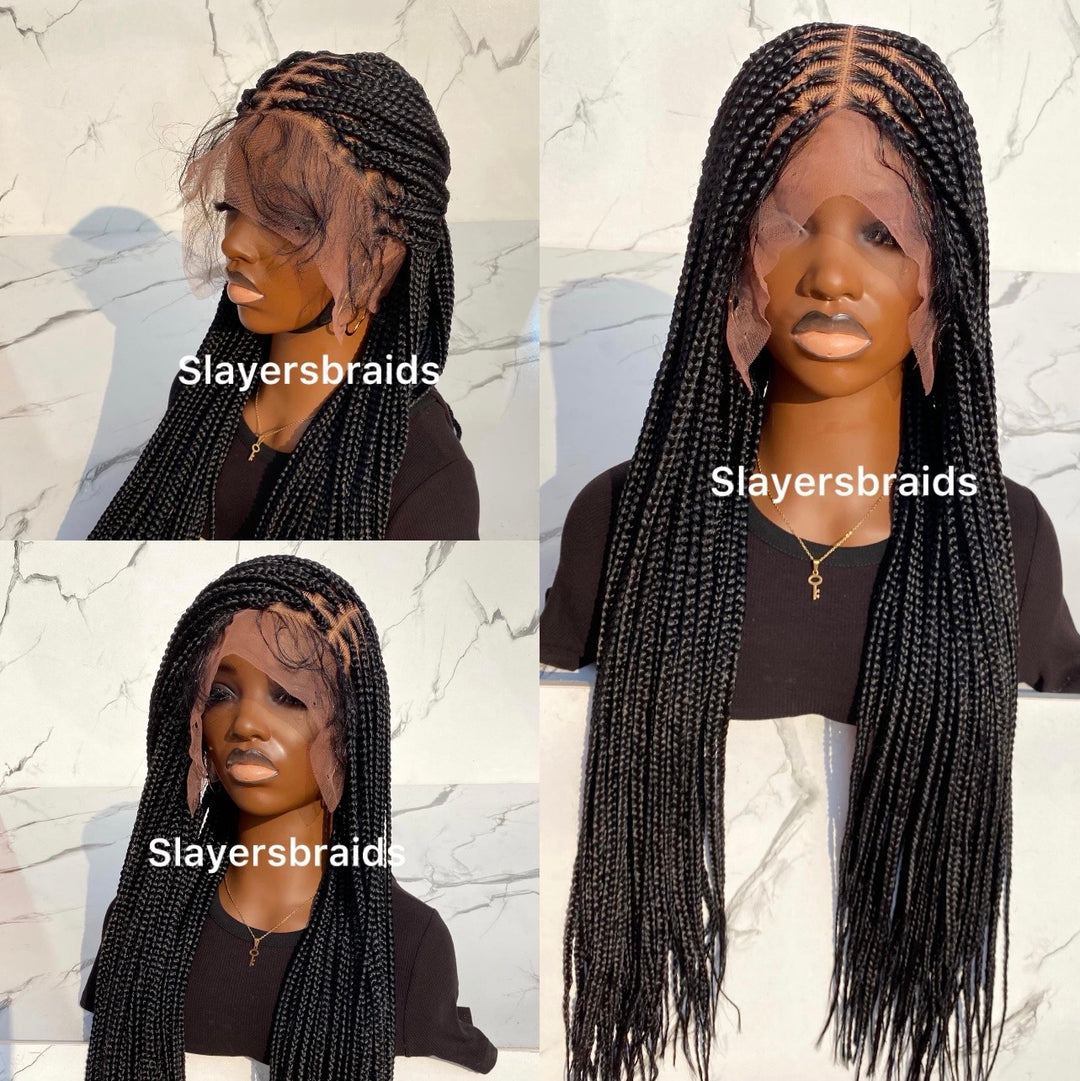 Beginner Friendly Glueless knotless braid wig Ship in USA -Kandie Unit