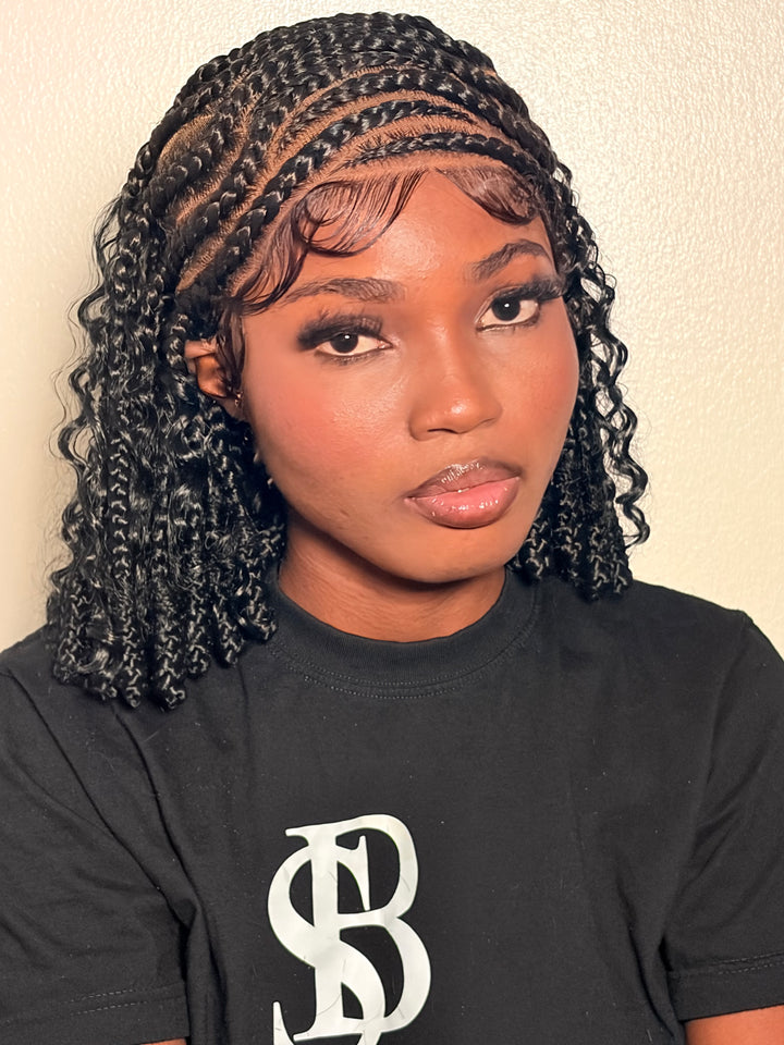 Hybrid Glueless Braid Wig Fast Ship Hair-Glenda