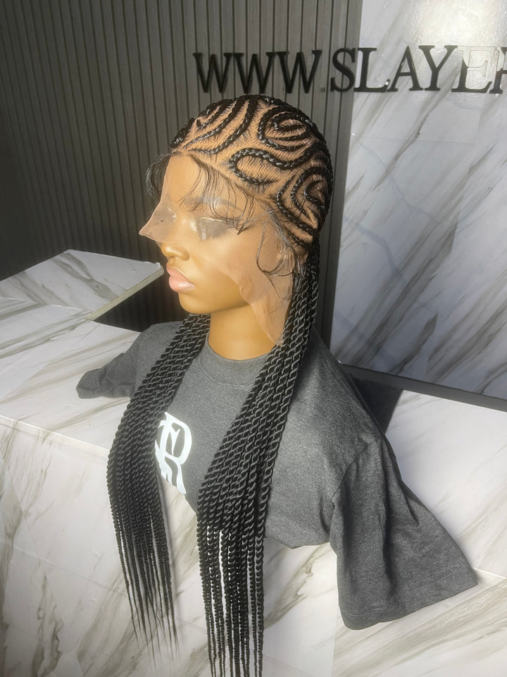 Bestseller Fulani Cornrow protectivestyle Wig -Zuri